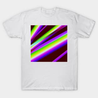 GREEN PURPLE BLACK ABSTRACT TEXTURE T-Shirt